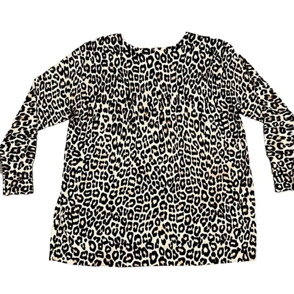 Chico’s Women's Cheetah Animal Print Crewneck Pullover Sweater Size Large - Picture 2 of 8